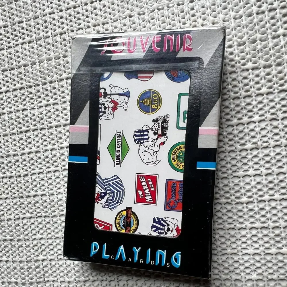 Vintage Railroad‎ Logo Playing Cards B&O Milwaukee Road Illinois Central Chessie